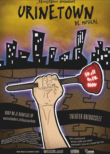 Musical Makers poster Urinetown + sponsoren-kleiner Musical Makers poster Urinetown + sponsoren-kleiner